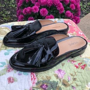 VIONIC Sz. 8 Wise Reagan Black Patent Leather Mule